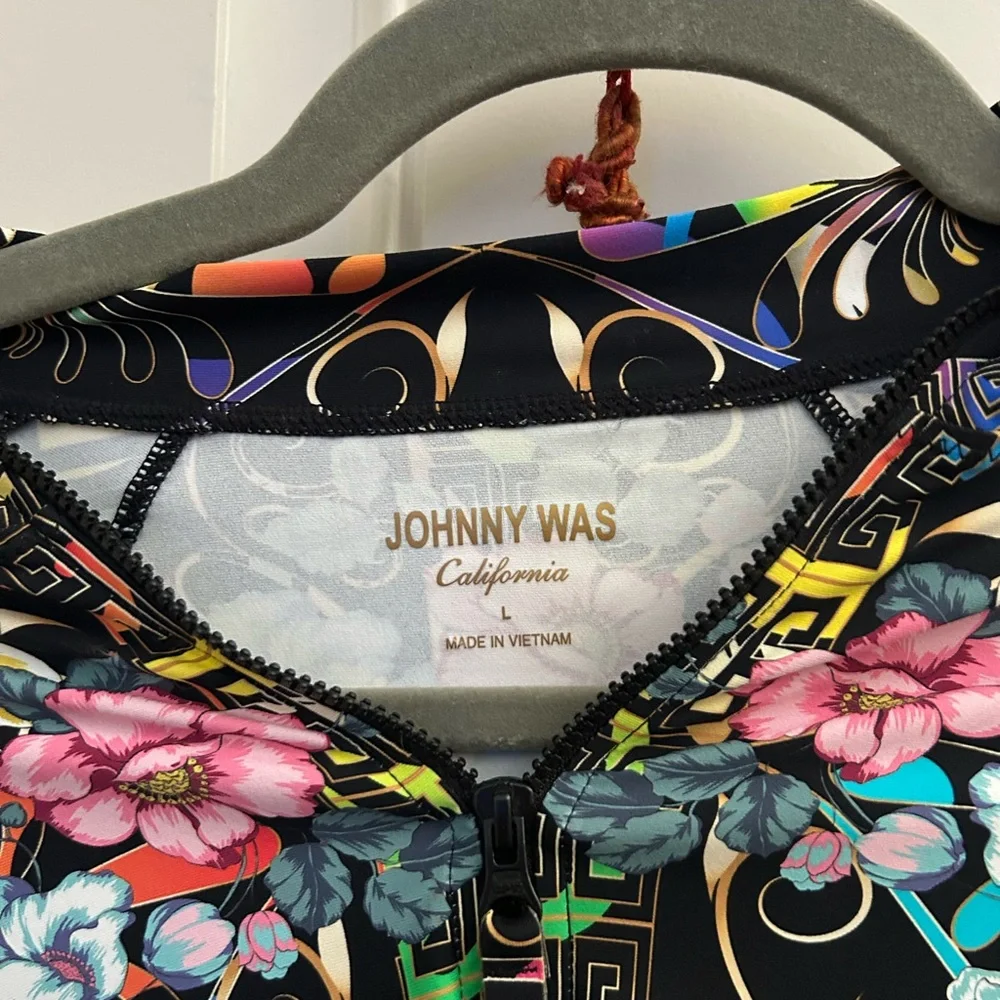 Johnny Was Floral Patterned JacketRashguard - Picture 3 of 3